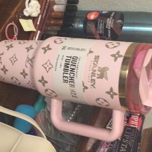 Pink Engraved Stanley Quencher 40oz